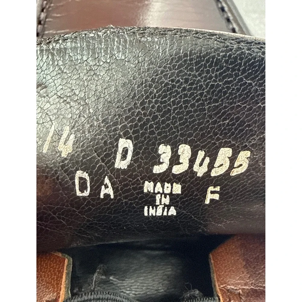 Florsheim Men Brown Leather Apron Toe Slip On Loafers Dress Shoes Sz 14D